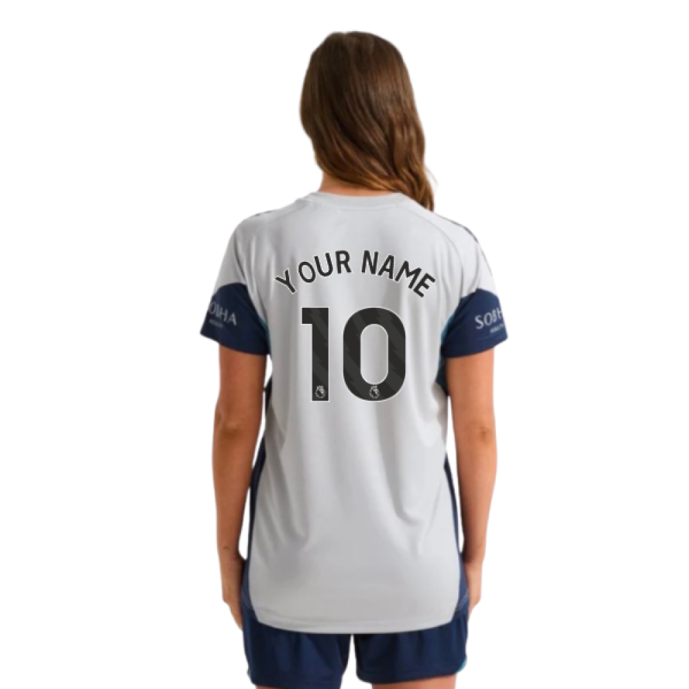 2025-2026 Arsenal Training Shirt (Grey Two) - Womens (Your Name)