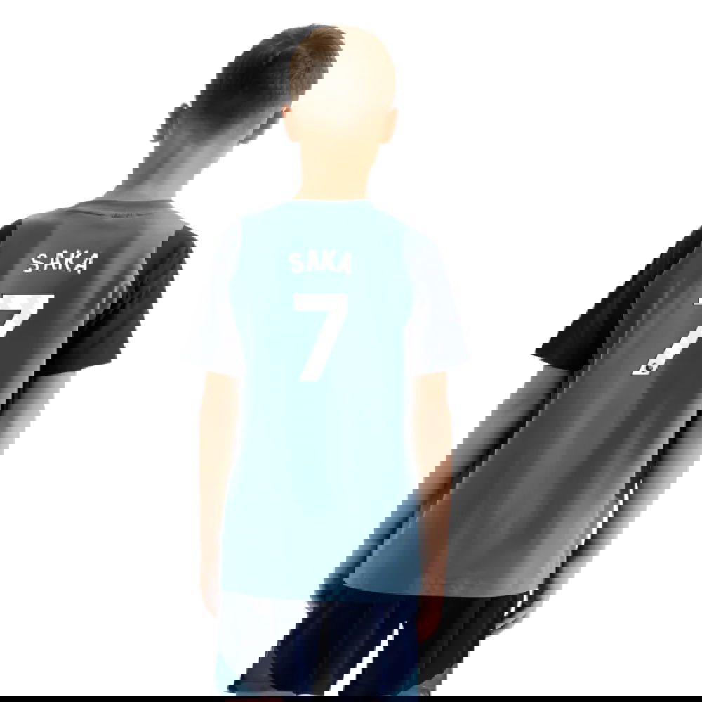 2025-2026 Arsenal Training Tee (Blanch Blue) - Kids (Saka 7)