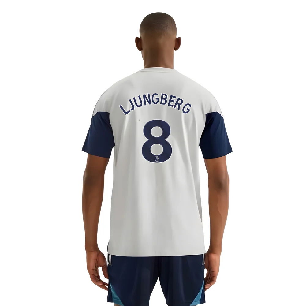 2025-2026 Arsenal Training Tee (Grey) (Ljungberg 8)
