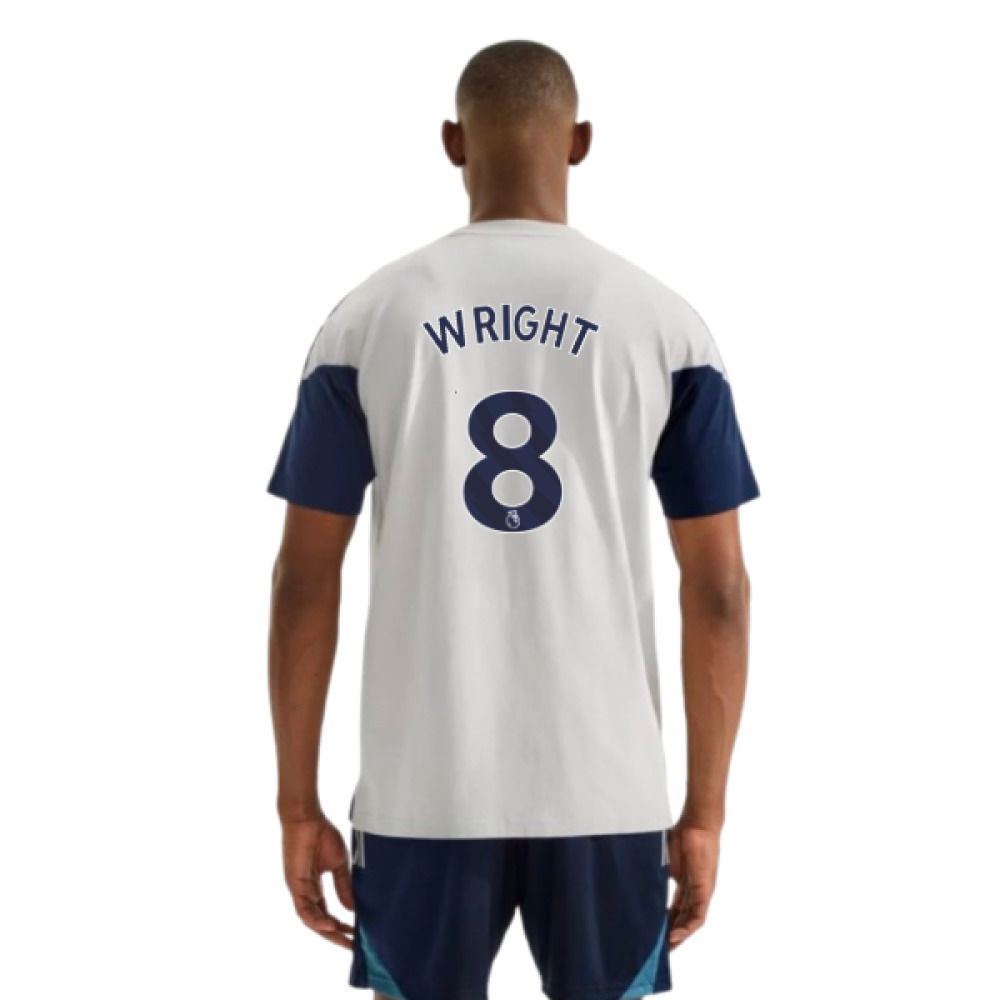 2025-2026 Arsenal Training Tee (Grey) (Wright 8)