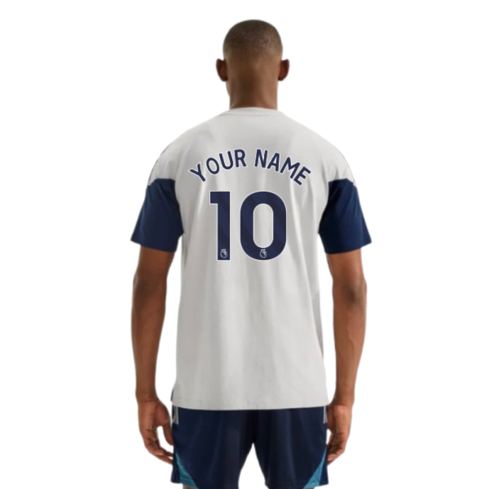 2025-2026 Arsenal Training Tee (Grey) (Your Name)