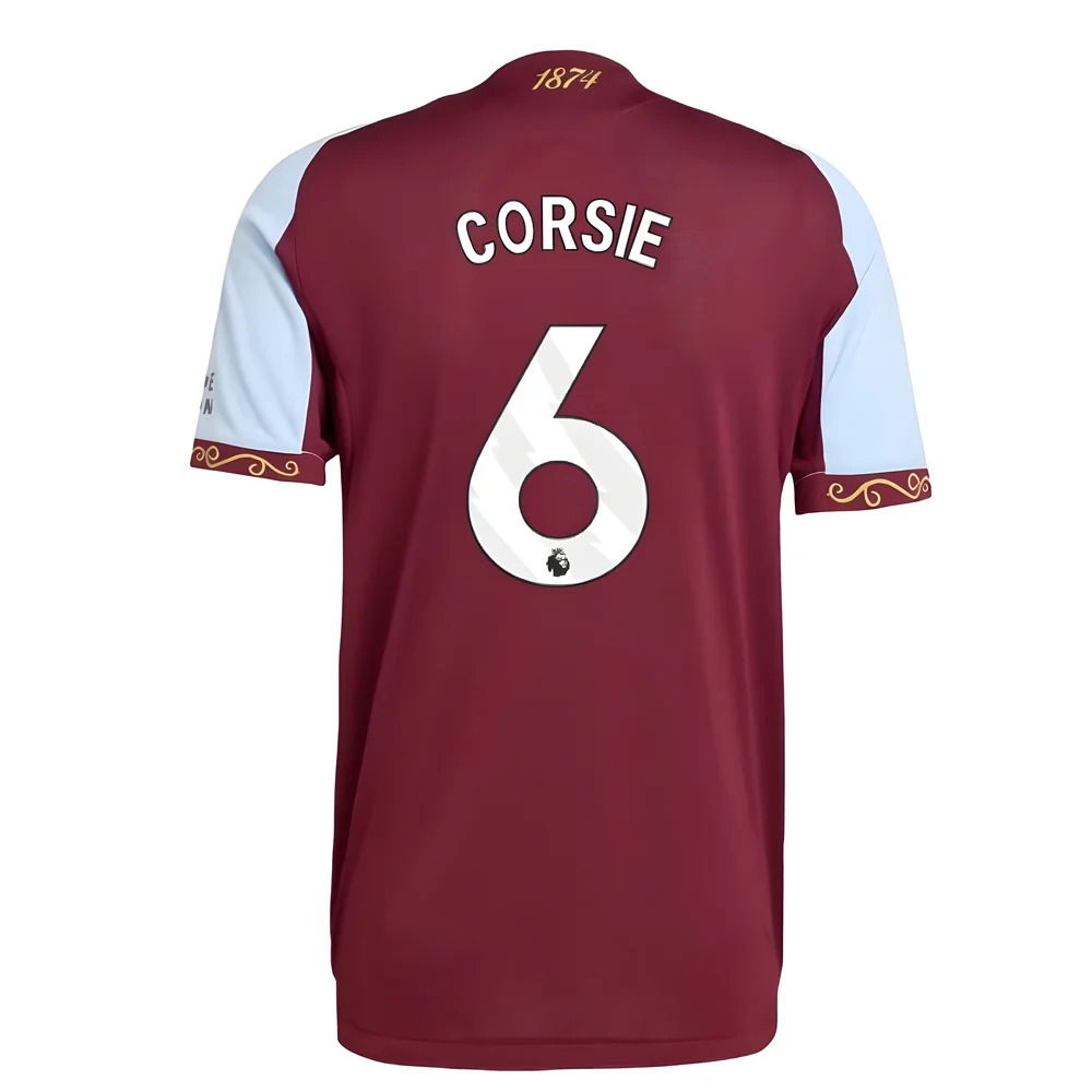 2025-2026 Aston Villa Authentic Home Shirt (Corsie 6)