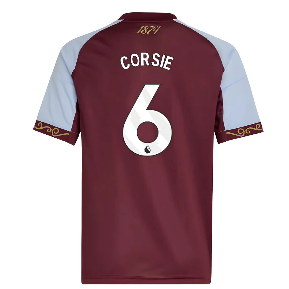 2025-2026 Aston Villa Home Shirt (Kids) (Corsie 6)