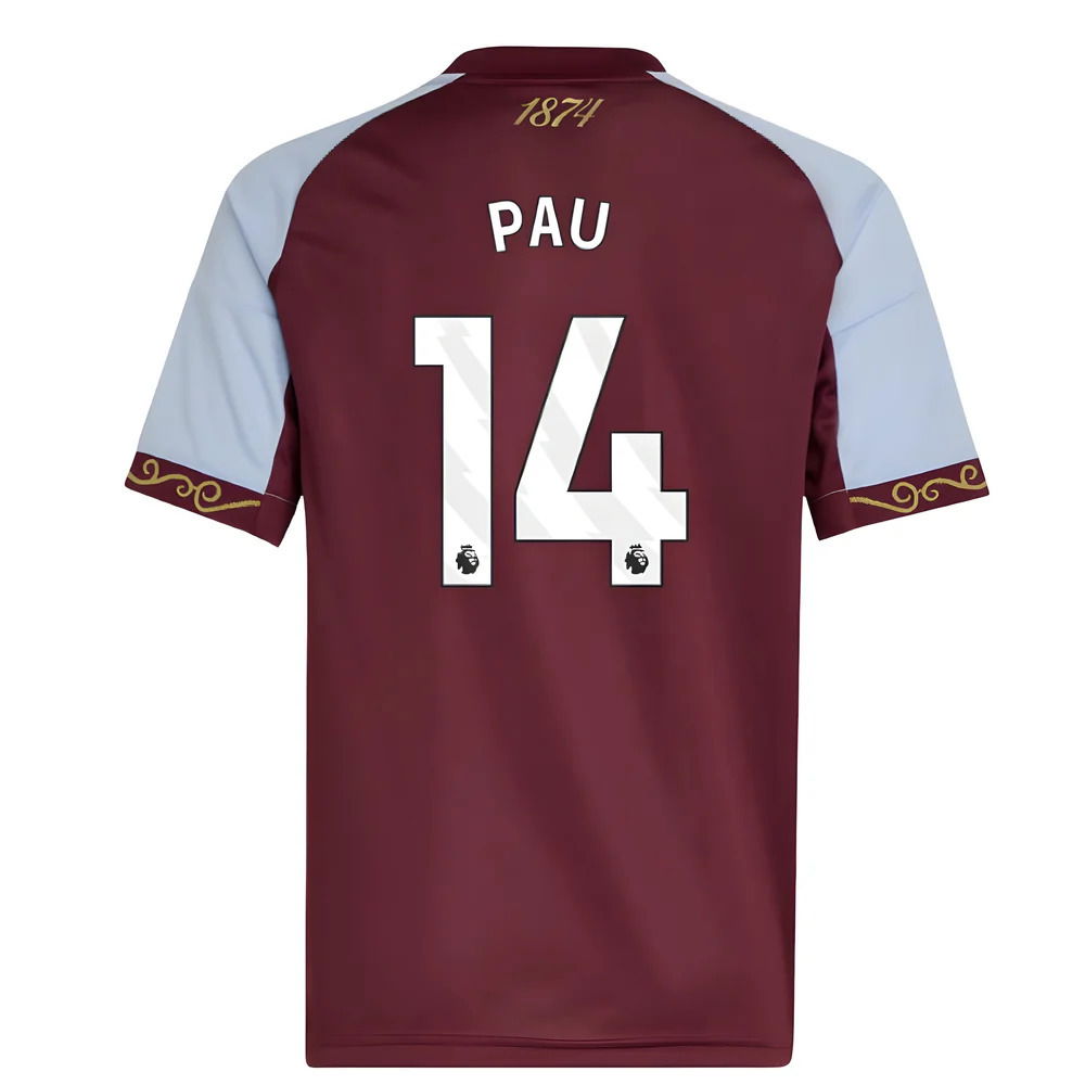 2025-2026 Aston Villa Home Shirt (Kids) (Pau 14)