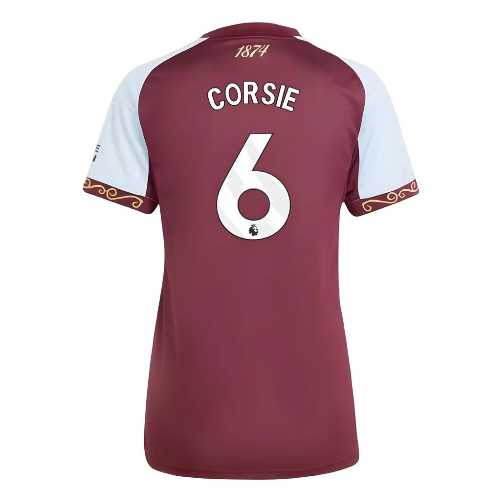 2025-2026 Aston Villa Home Shirt (Womens) (Corsie 6)