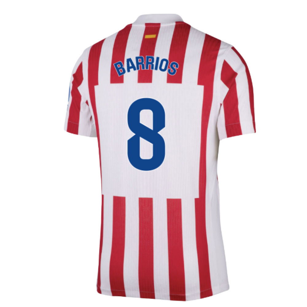 2025-2026 Atletico Madrid Home Authentic Shirt (Barrios 8)