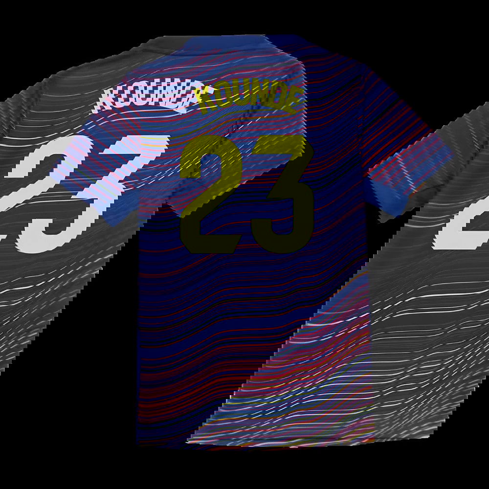 2025-2026 Barcelona Academy Pro Pre Match Shirt (Blue) - Kids (Kounde 23)