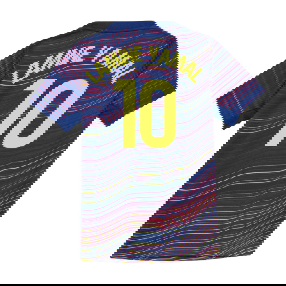 2025-2026 Barcelona Academy Pro Pre Match Shirt (Blue) - Kids (Lamine Yamal 10)