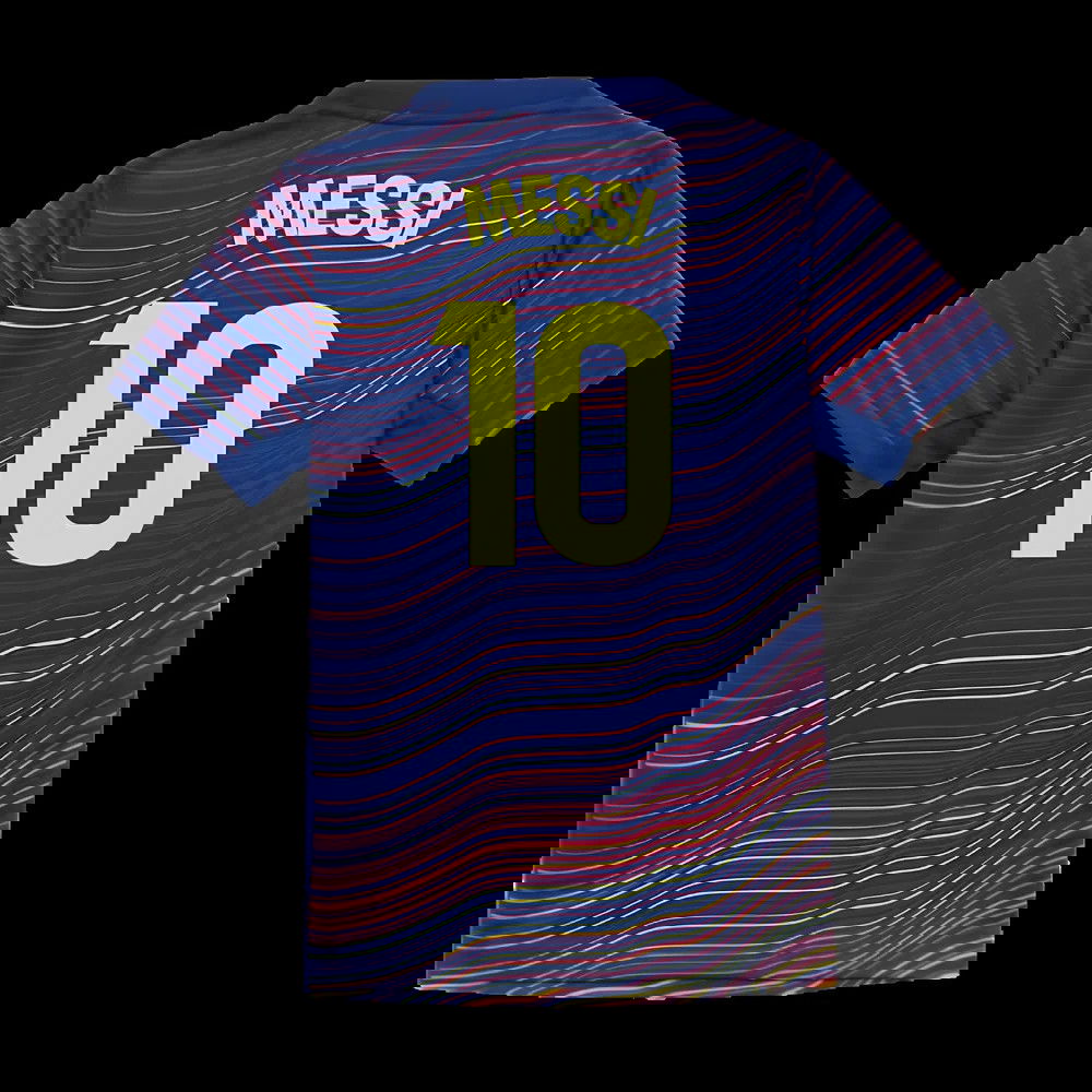 2025-2026 Barcelona Academy Pro Pre Match Shirt (Blue) - Kids (Messi 10)