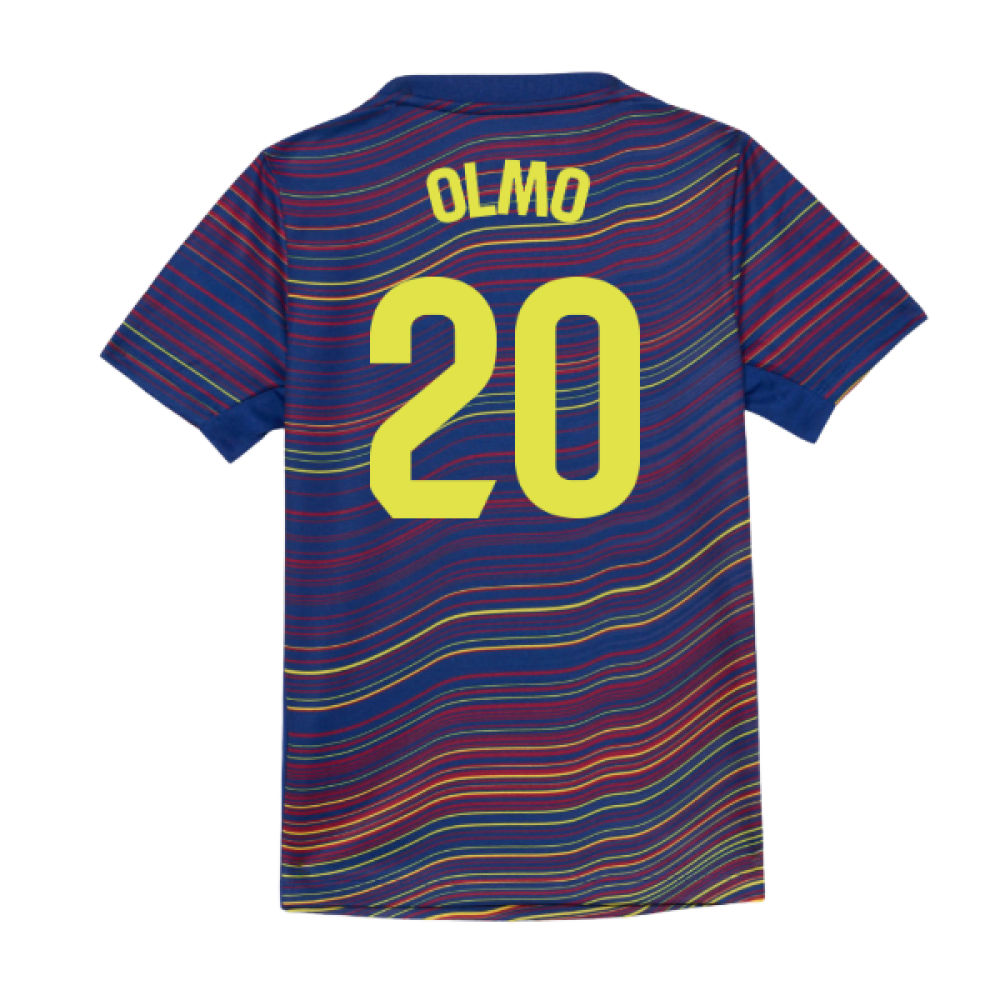 2025-2026 Barcelona Academy Pro Pre Match Shirt (Blue) - Kids (Olmo 20)