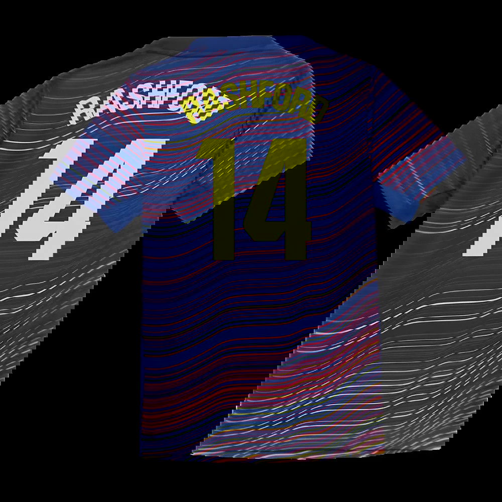 2025-2026 Barcelona Academy Pro Pre Match Shirt (Blue) - Kids (Rashford 14)