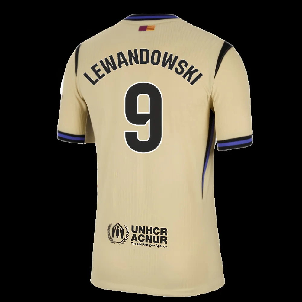 2025-2026 Barcelona Authentic Away Shirt (Lewandowski 9)