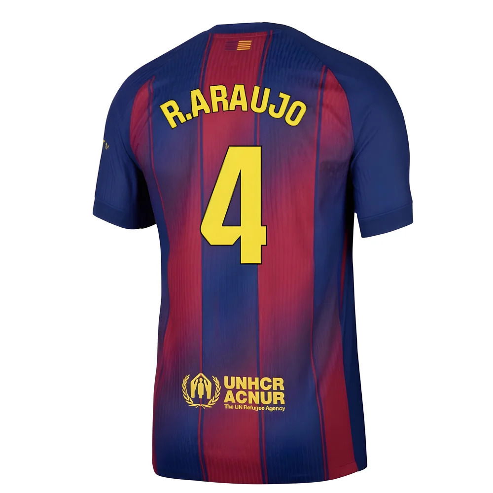 2025-2026 Barcelona Authentic Home Shirt (R.Araujo 4)