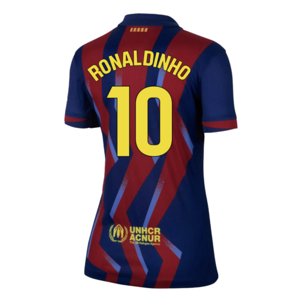 2025-2026 Barcelona Fourth Shirt - Womens (Ronaldinho 10)