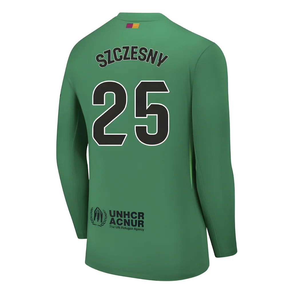 2025-2026 Barcelona Home Goalkeeper Shirt (Green) (Szczesny 25)