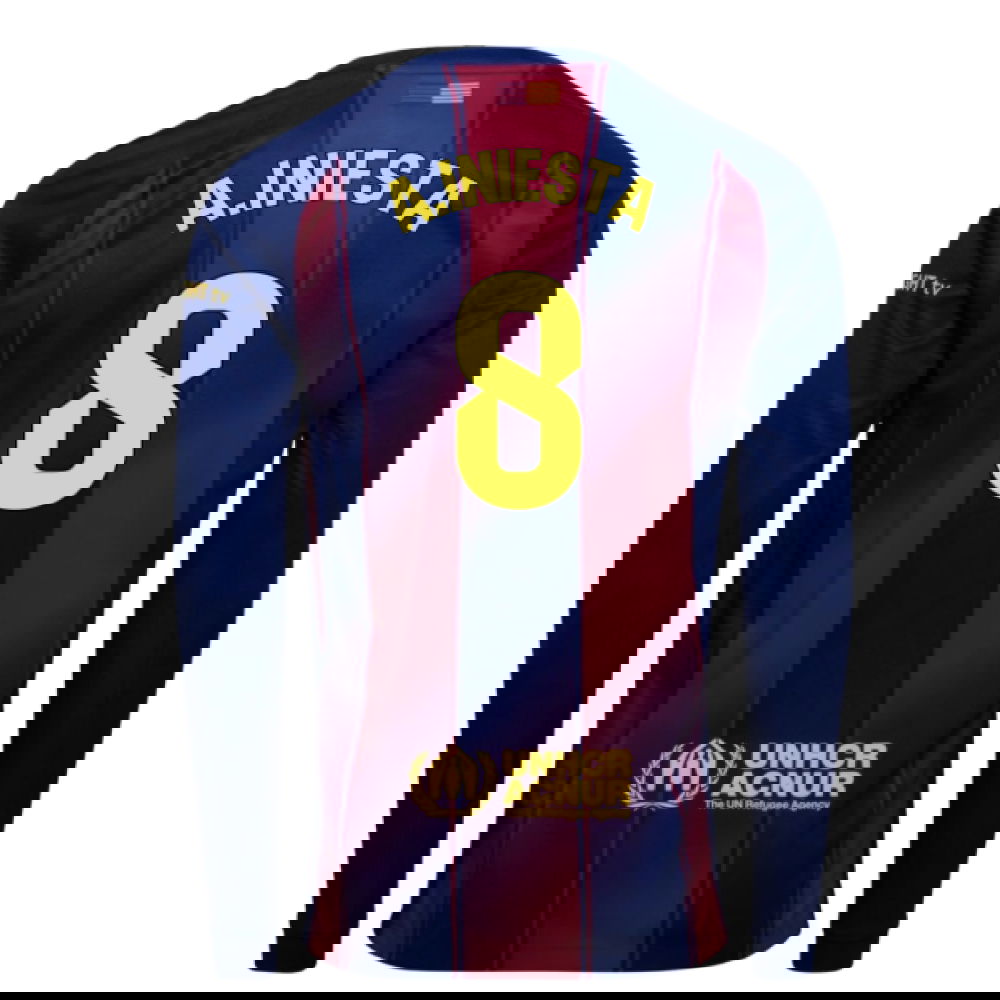 2025-2026 Barcelona Home Long Sleeve Shirt (A.Iniesta 8)