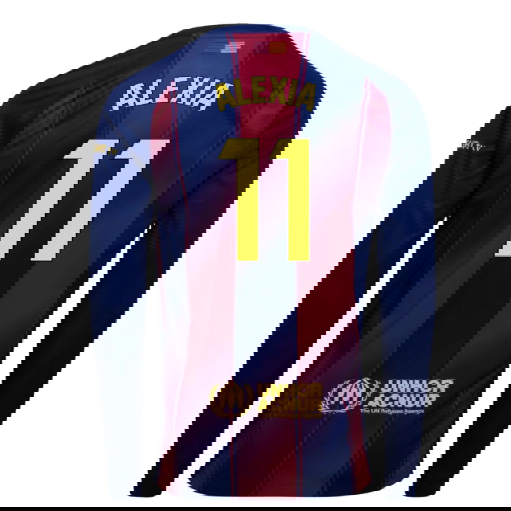 2025-2026 Barcelona Home Long Sleeve Shirt (Alexia 11)