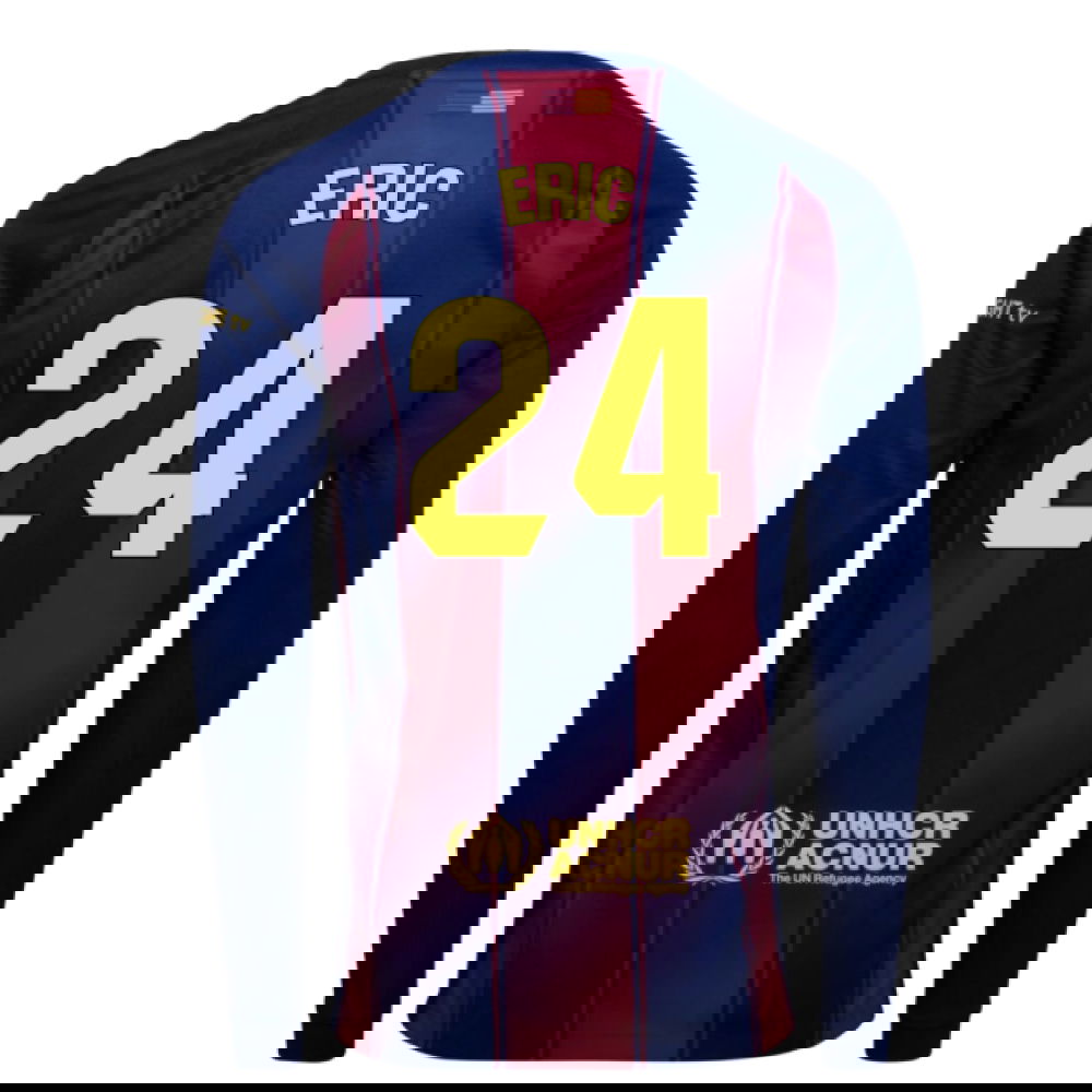 2025-2026 Barcelona Home Long Sleeve Shirt (Eric 24)