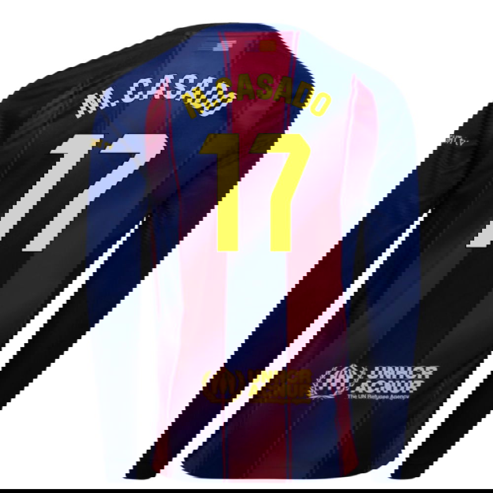 2025-2026 Barcelona Home Long Sleeve Shirt (M.Casado 17)