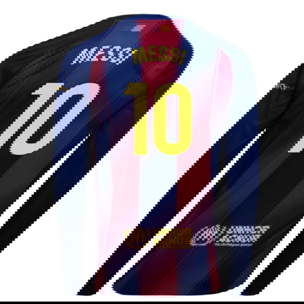 2025-2026 Barcelona Home Long Sleeve Shirt (Messi 10)