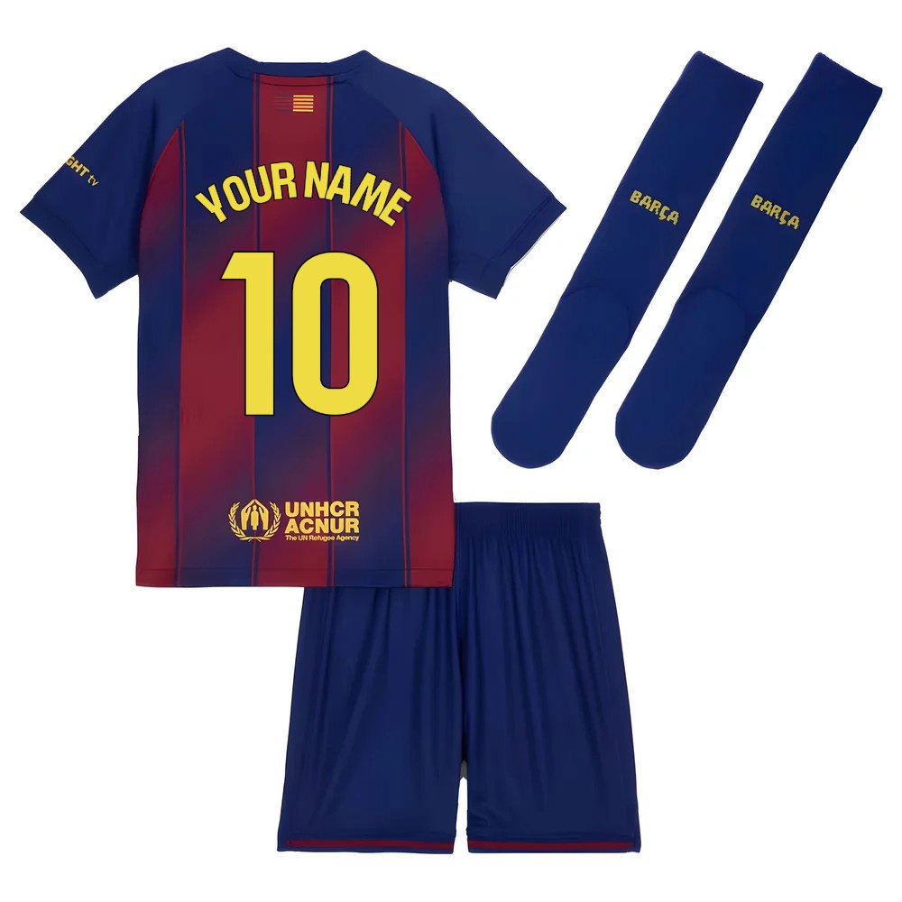 2025-2026 Barcelona Home Mini Kit (Your Name)