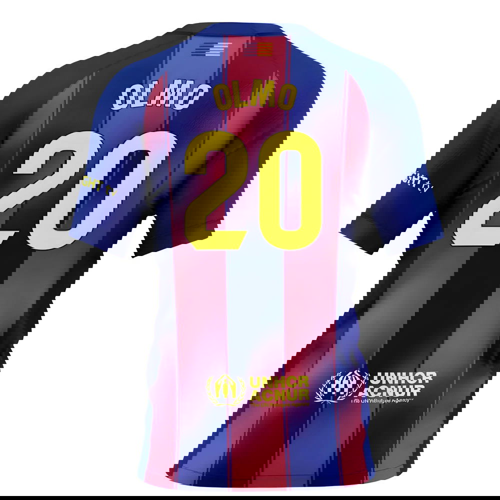2025-2026 Barcelona Home Shirt (Kids) (Olmo 20)
