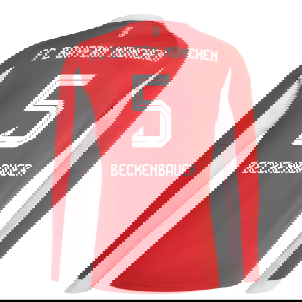 2025-2026 Bayern Munich Long Sleeve Home Shirt (Beckenbauer 5)