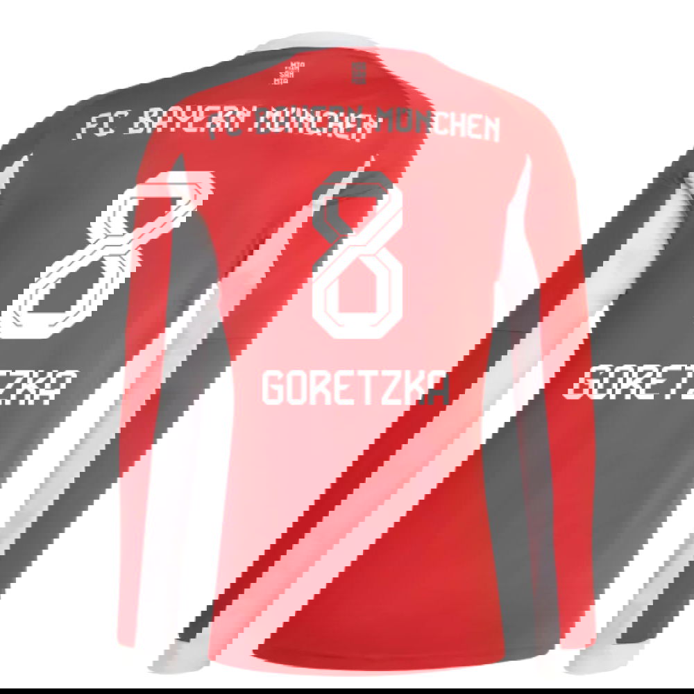 2025-2026 Bayern Munich Long Sleeve Home Shirt (Goretzka 8)