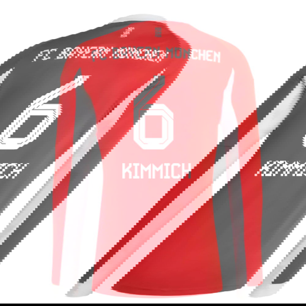 2025-2026 Bayern Munich Long Sleeve Home Shirt (Kimmich 6)