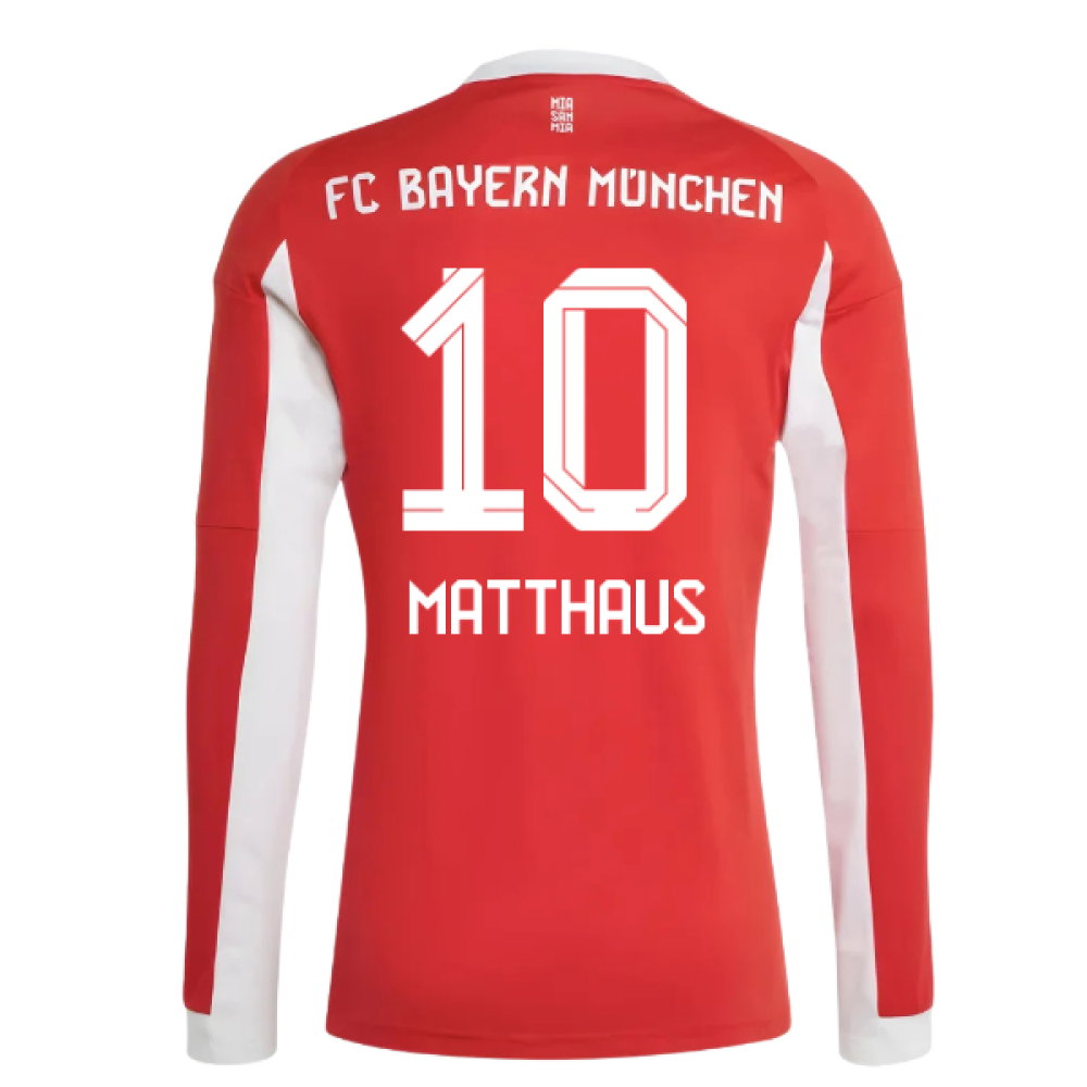 2025-2026 Bayern Munich Long Sleeve Home Shirt (Matthaus 10)