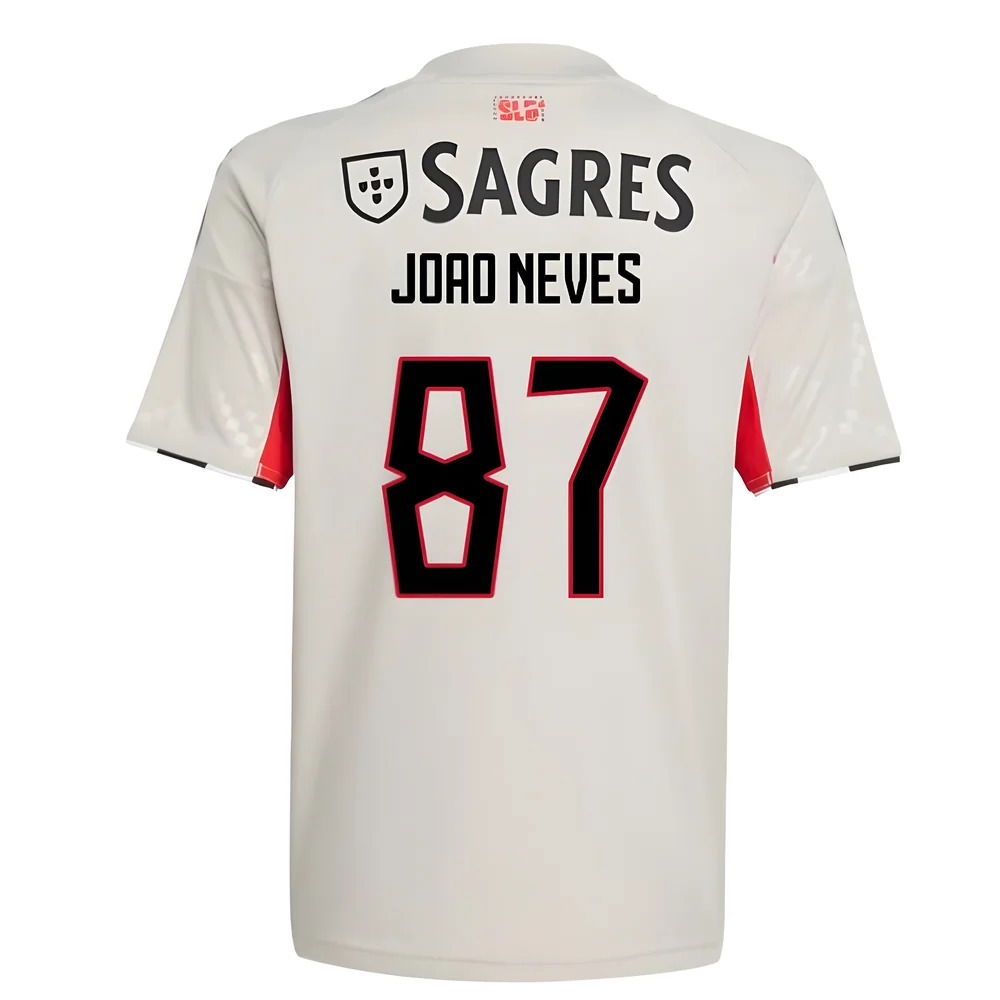 2025-2026 Benfica Away Shirt (Kids) (Joao Neves 87)