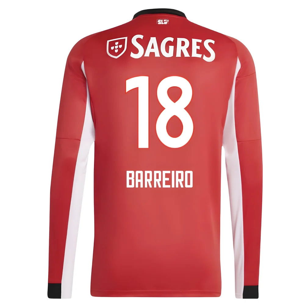 2025-2026 Benfica Long Sleeve Home Shirt (Barreiro 18)