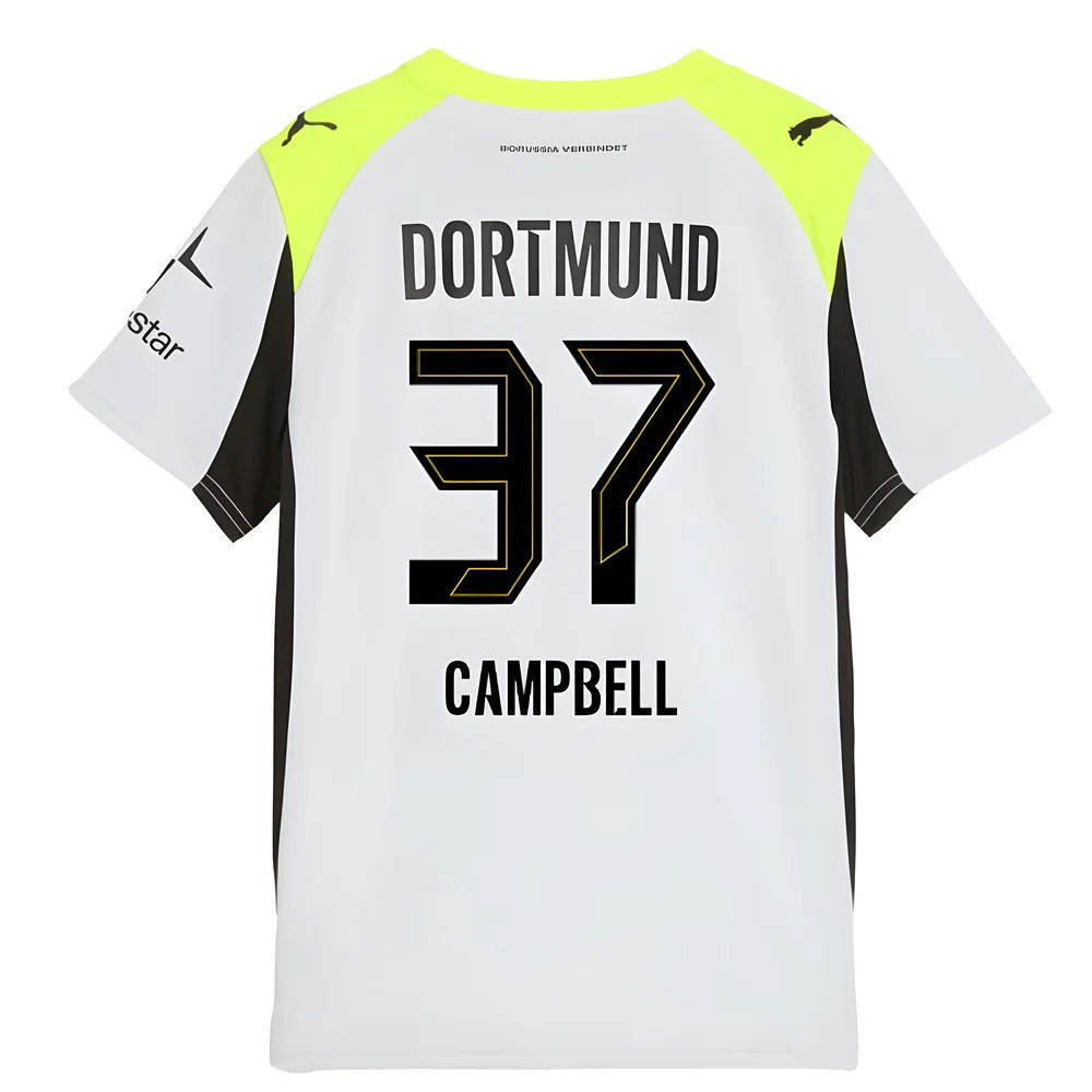 2025-2026 Borussia Dortmund Away Shirt (Kids) (Campbell 37)