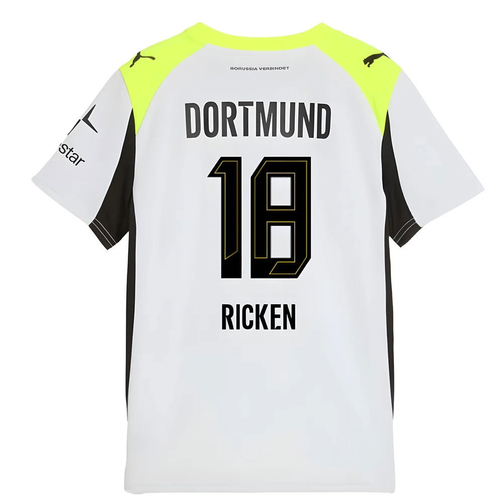 2025-2026 Borussia Dortmund Away Shirt (Kids) (Ricken 18)