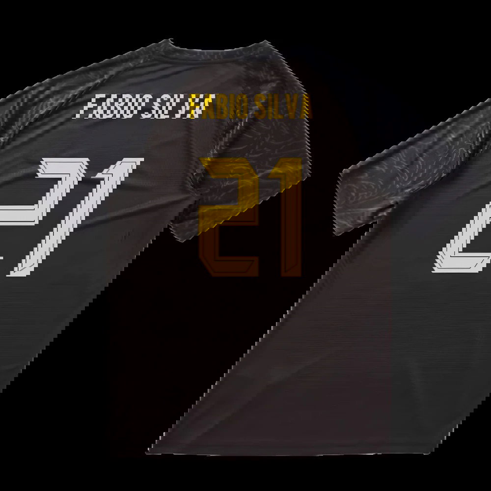 2025-2026 Borussia Dortmund Warm Up Jersey (Black) (Fabio Silva 21)