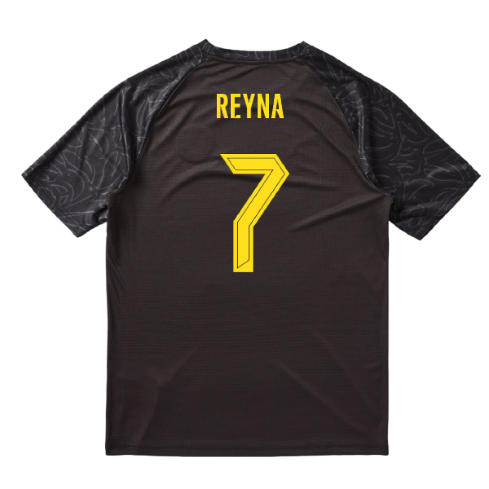 2025-2026 Borussia Dortmund Warm Up Jersey (Black) (Reyna 7)