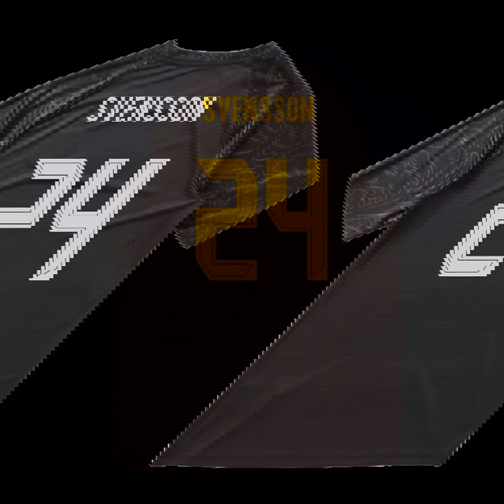 2025-2026 Borussia Dortmund Warm Up Jersey (Black) (Svensson 24)