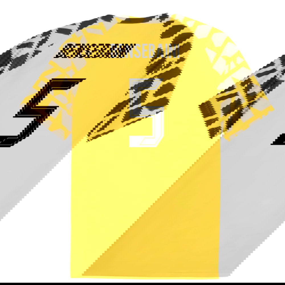 2025-2026 Borussia Dortmund Warm Up Jersey (Yellow) (Bensebaini 5)