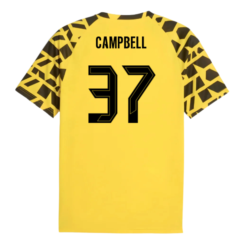 2025-2026 Borussia Dortmund Warm Up Jersey (Yellow) (Campbell 37)