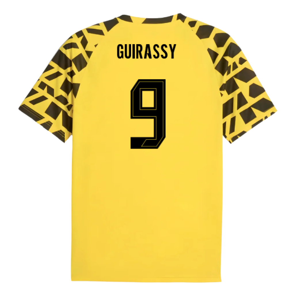 2025-2026 Borussia Dortmund Warm Up Jersey (Yellow) (Guirassy 9)