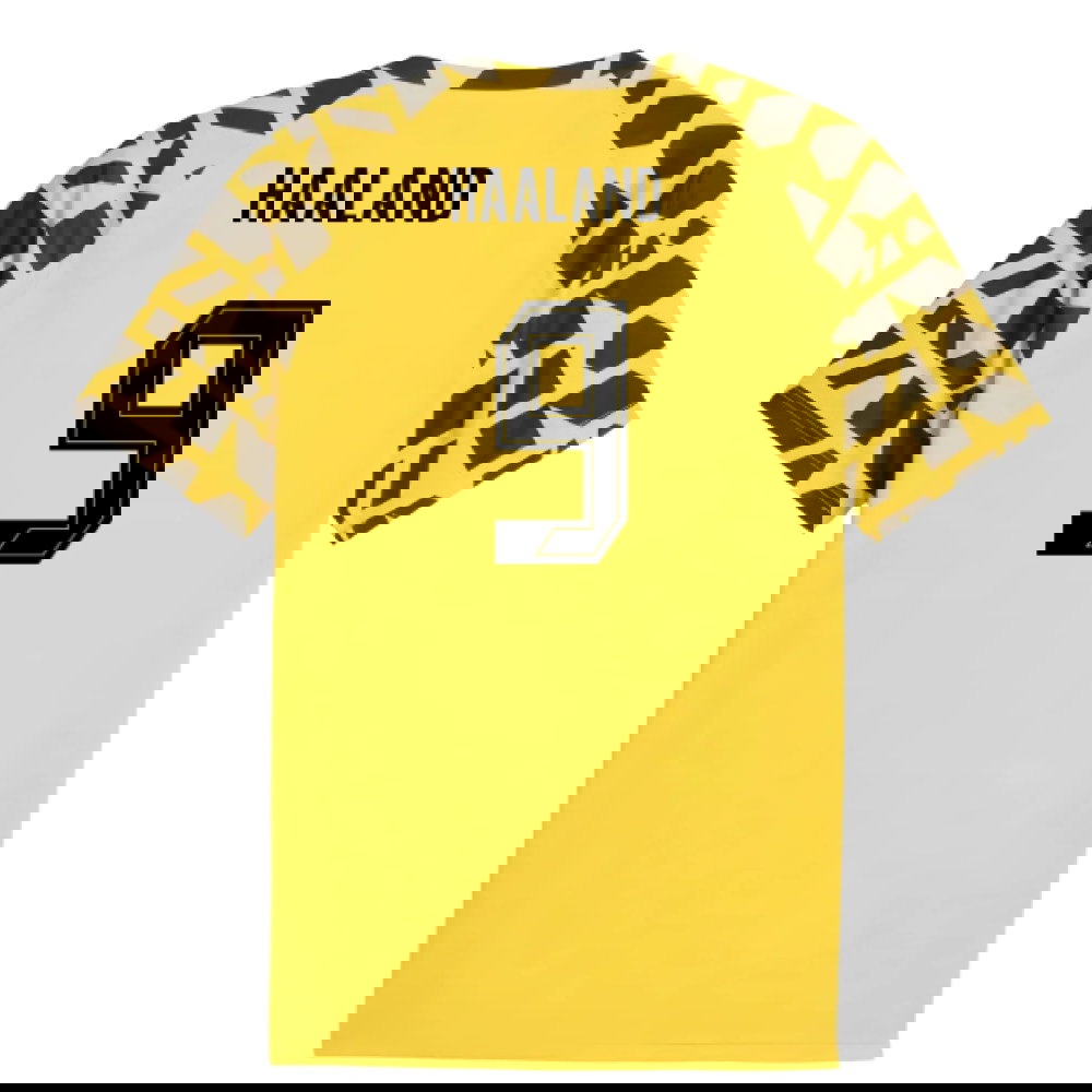 2025-2026 Borussia Dortmund Warm Up Jersey (Yellow) (Haaland 9)