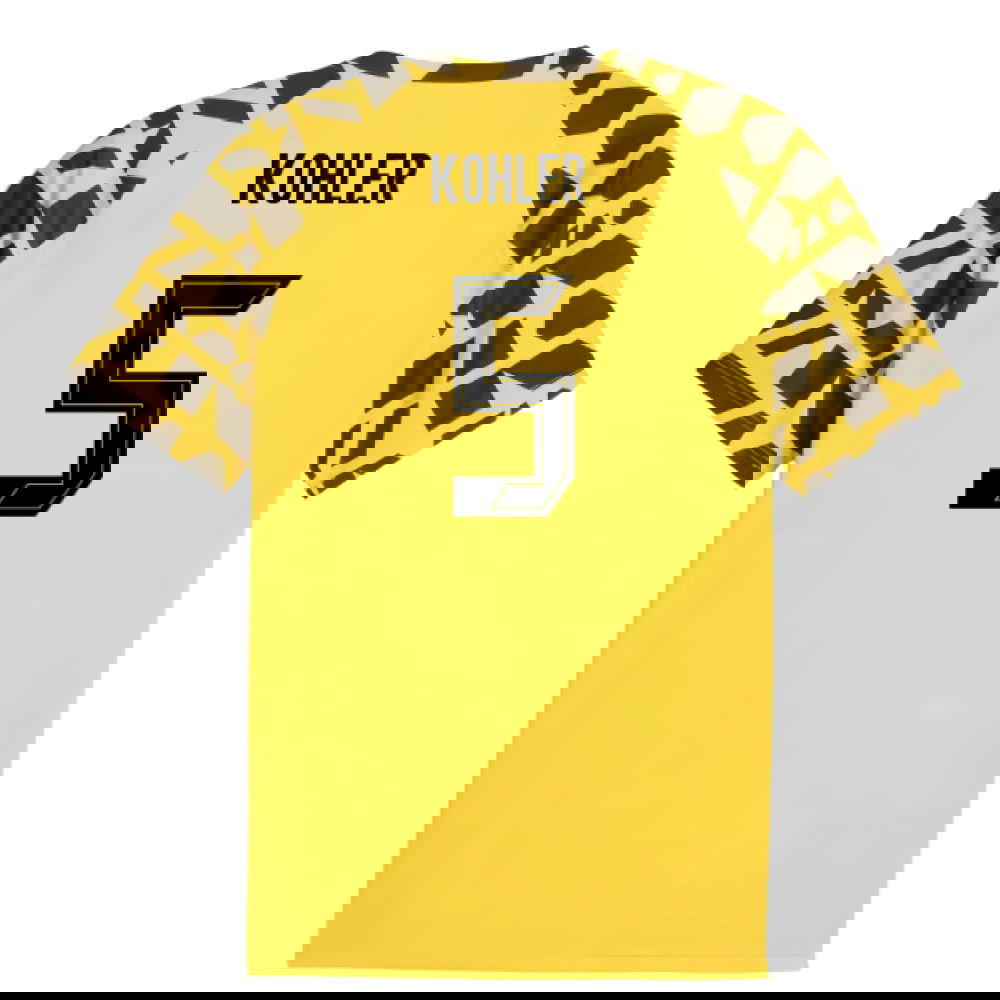 2025-2026 Borussia Dortmund Warm Up Jersey (Yellow) (Kohler 5)