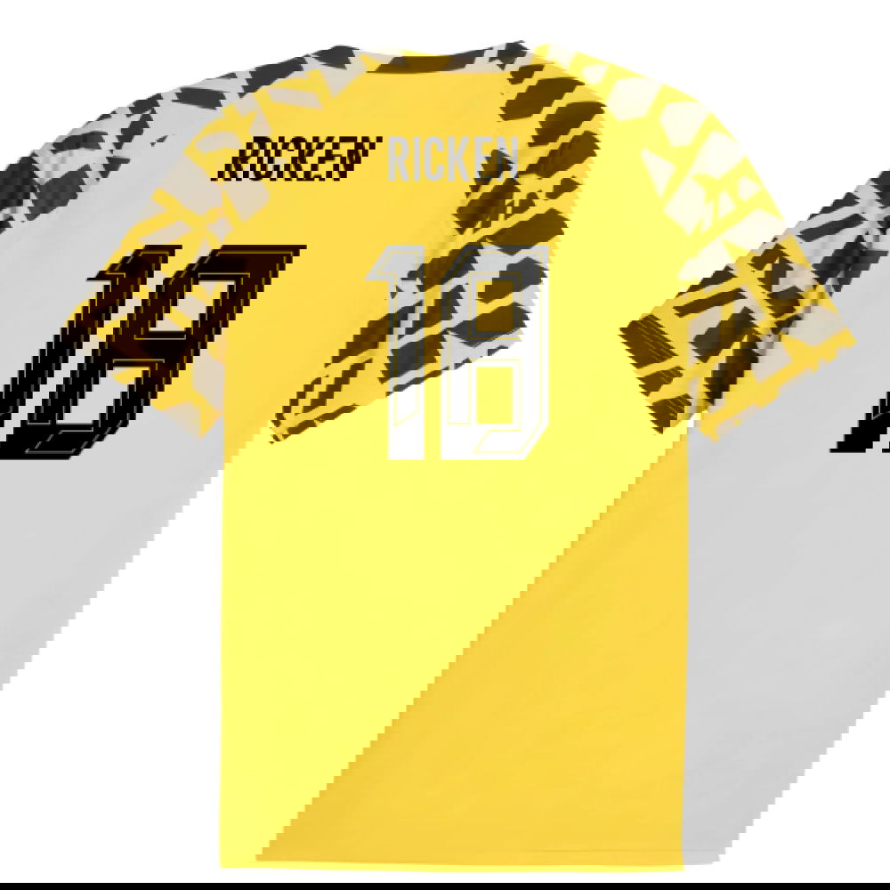2025-2026 Borussia Dortmund Warm Up Jersey (Yellow) (Ricken 18)