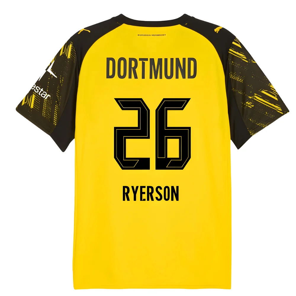 2025-2026 Borussia Dortmund Warm Up Jersey (Yellow) (Ryerson 26)