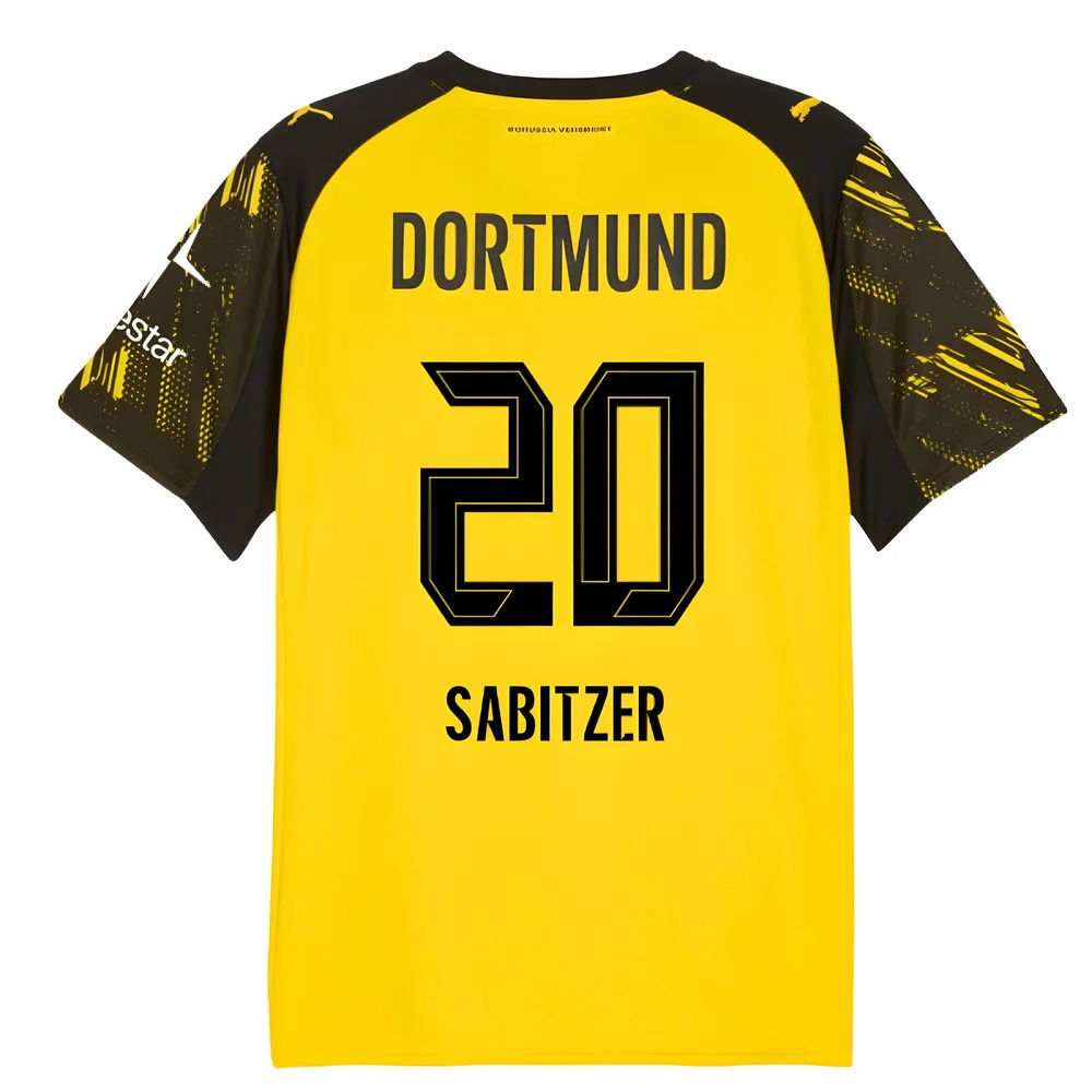 2025-2026 Borussia Dortmund Warm Up Jersey (Yellow) (Sabitzer 20)