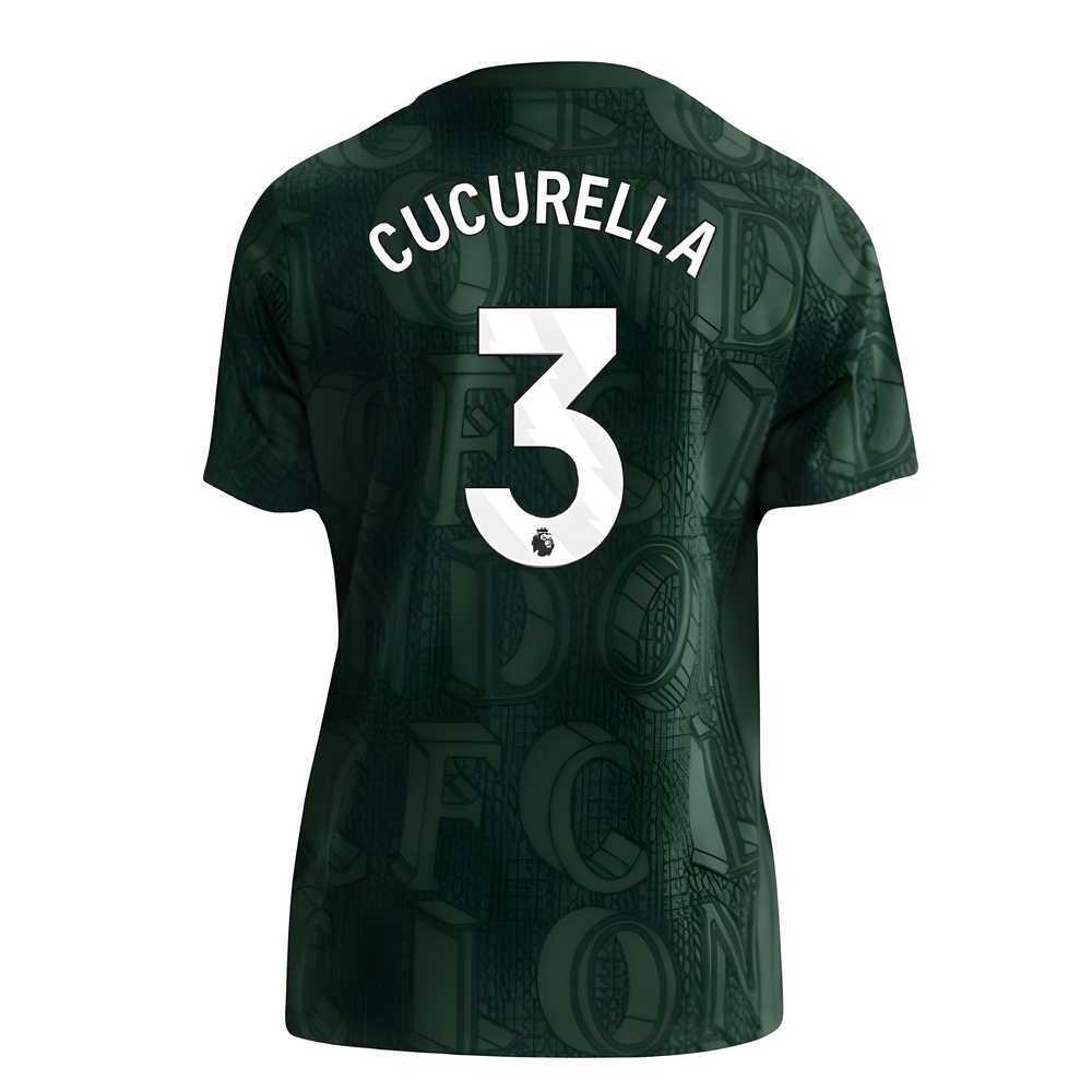 2025-2026 Chelsea Pre Match Shirt (Green) - Kids (Cucurella 3)