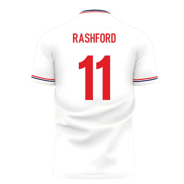 2025-2026 England Home Cross Concept Shirt (Libero) Adult Short Sleeve (Rashford 11)