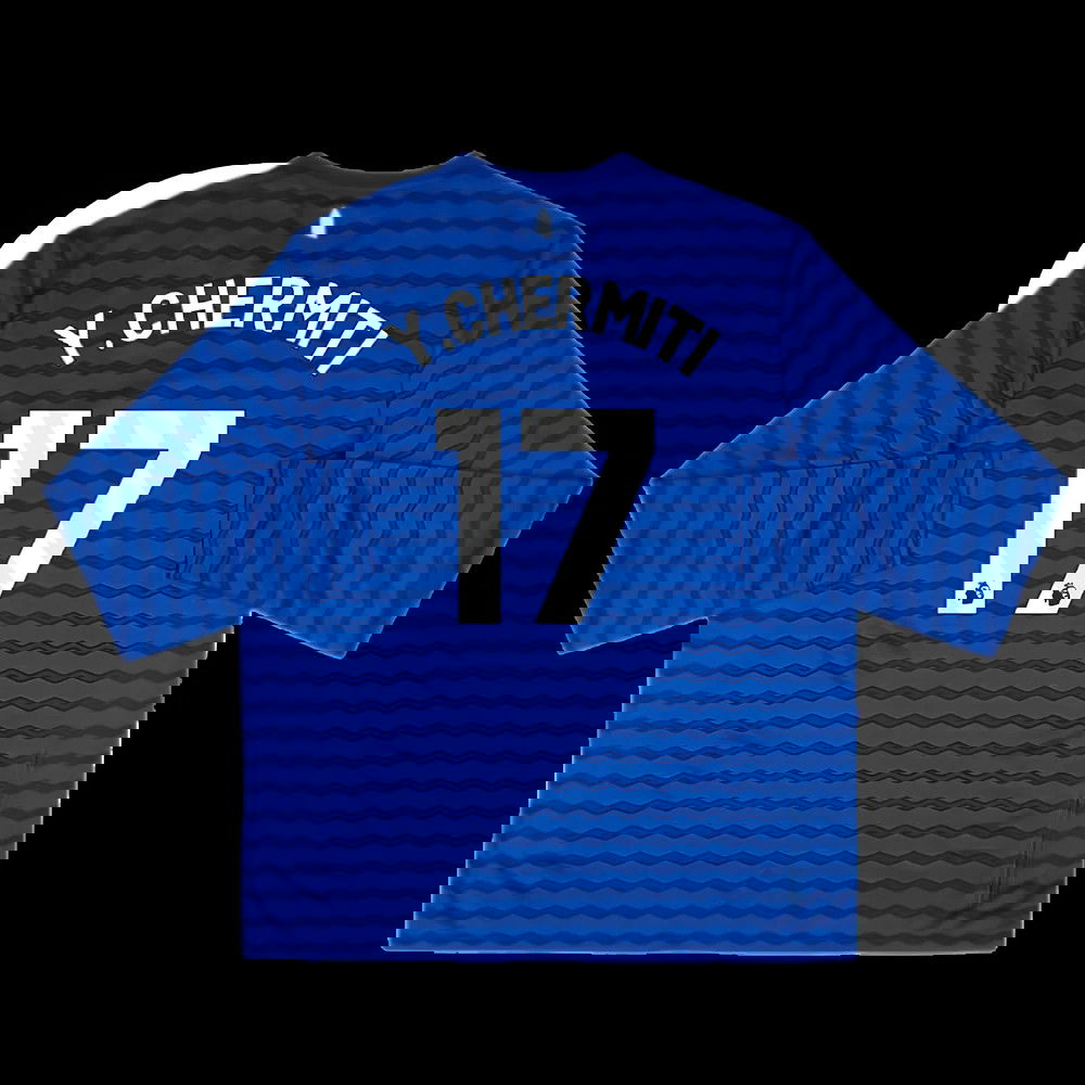 2025-2026 Everton Home Long Sleeve Shirt (Y.Chermiti 17)