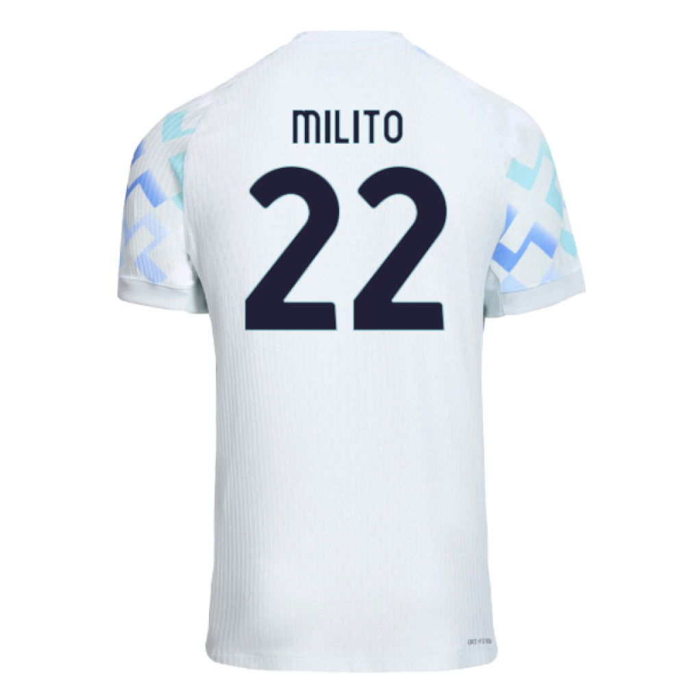 2025-2026 Inter Milan Authentic Away Shirt (Milito 22)