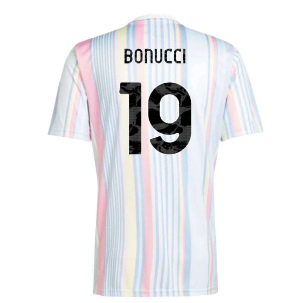 2025-2026 Juventus Pre-Match Shirt (White) (Bonucci 19)